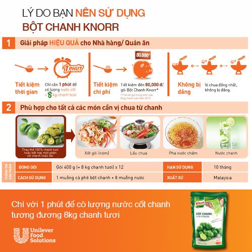 Knorr Bột Chanh 400g - Knorr Bột Chanh vị tuyệt như chanh tươi