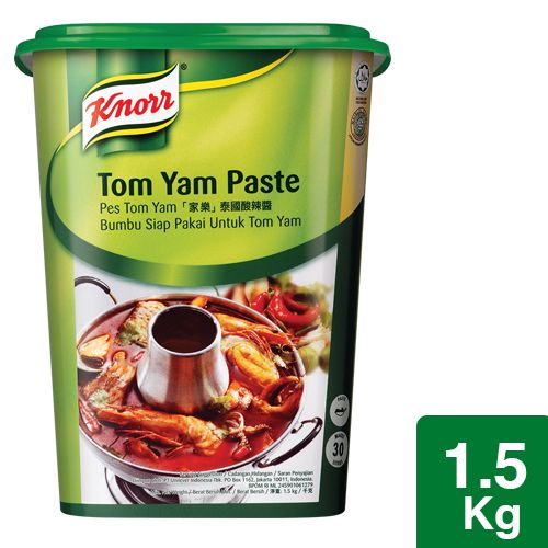 Knorr Súp Nền Lẩu Thái 1.5kg - Knorr Súp Nền Lẩu Thái mang đến hương vị Tom Yam Thái thuần túy, đặc trưng cho nhà hàng!