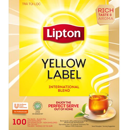 Lipton Trà Nhãn Vàng không bao giấy 100x2g - Trà lipton nhãn vàng mang đến cho bạn trà có chất lượng cao và đồng nhất
