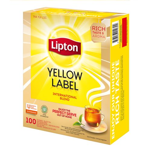 Lipton Trà Nhãn Vàng không bao giấy 100x2g - Trà lipton nhãn vàng mang đến cho bạn trà có chất lượng cao và đồng nhất