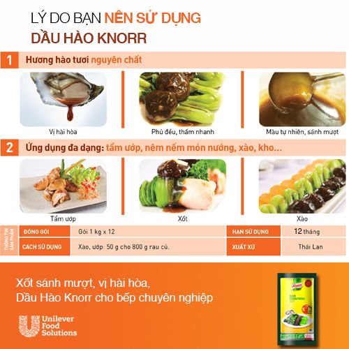Xốt Hương Dầu Hào Knorr 1kg - Knorr Xốt Hương Dầu Hào màng đến món xốt sánh mượt và hài hòa